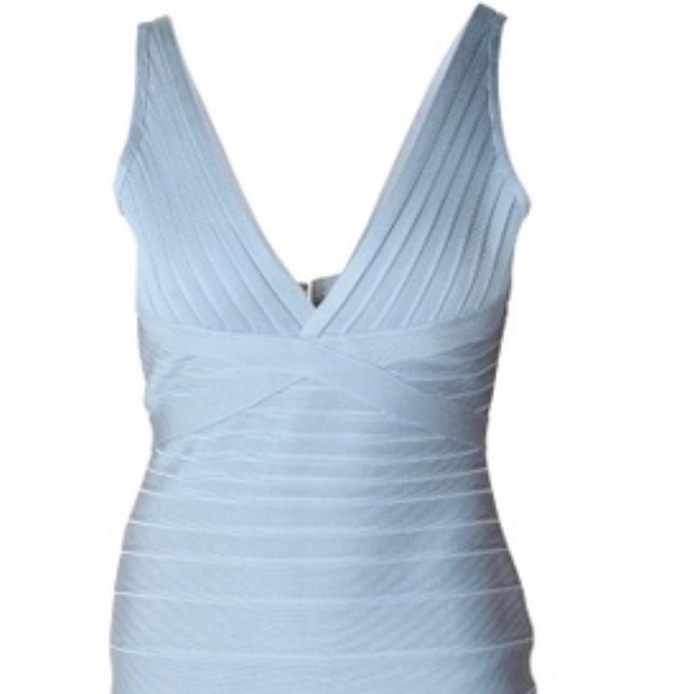 Herve Leger light blue bandage dress 100% AUTHENTIC!!